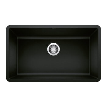 Blanco Precis SILGRANIT 30" Single Bowl Undermount Kitchen Sink - Coal Black