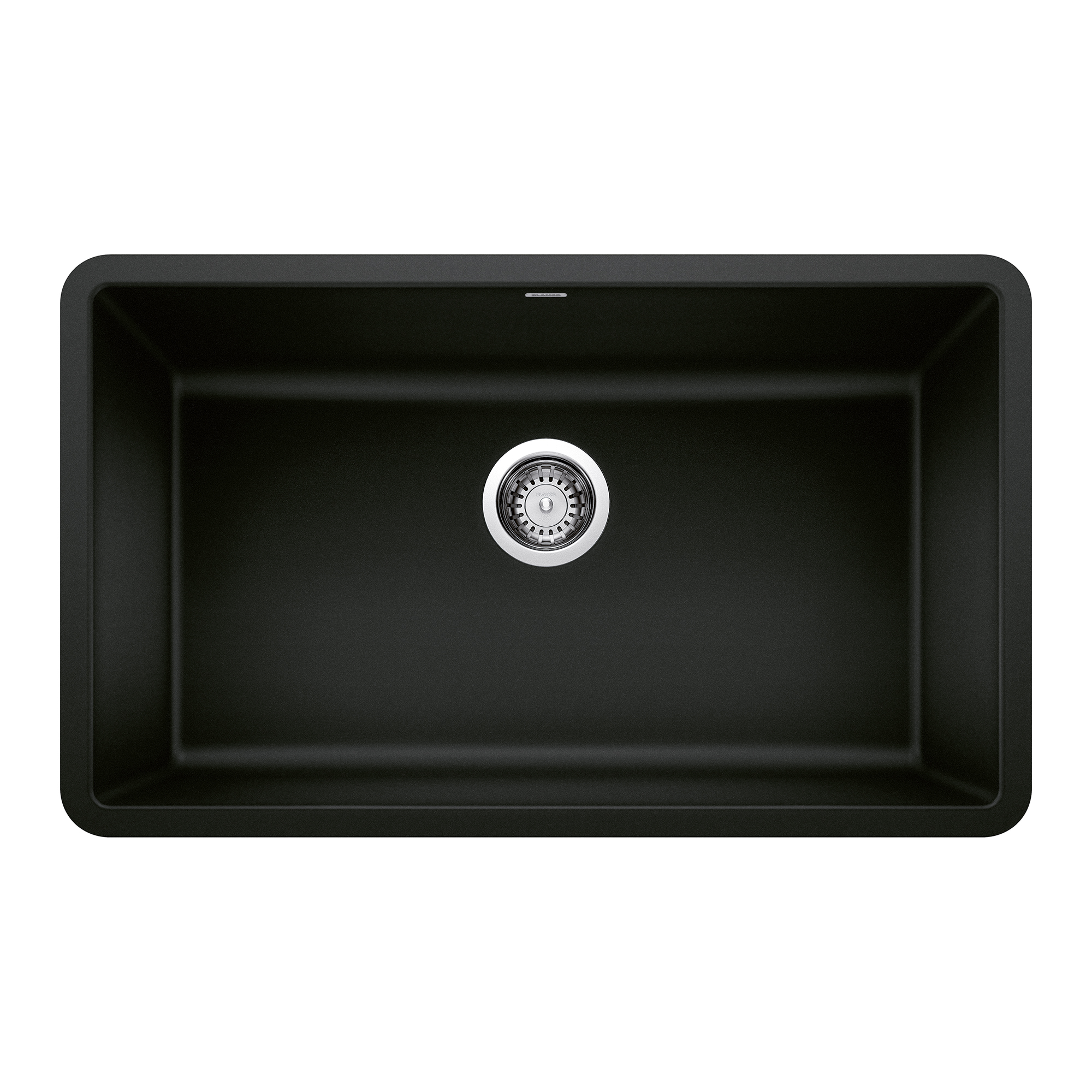 Blanco Precis SILGRANIT 30" Single Bowl Undermount Kitchen Sink - Coal Black