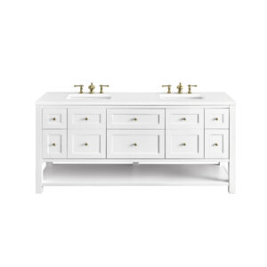Breckenridge 72″ Double Vanity, Bright White