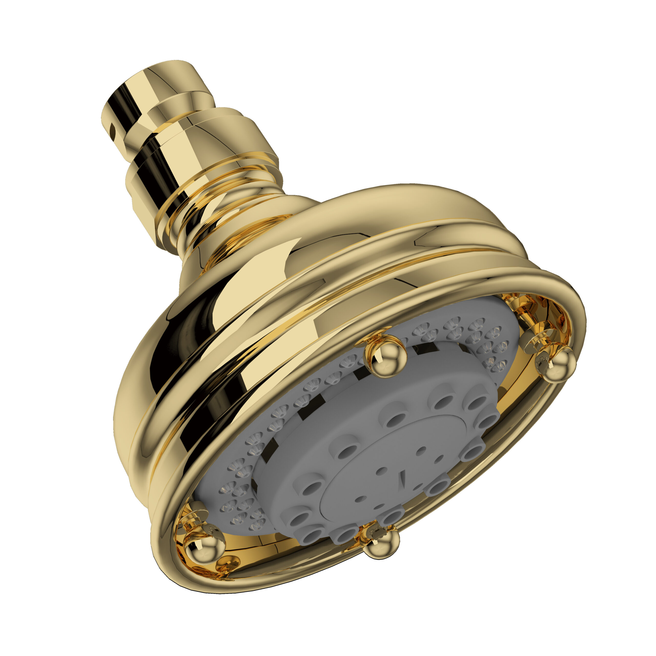 ROHL 4" 3-Function Showerhead In Unlacquered Brass