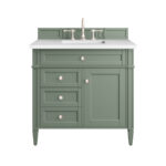 Brittany 36" Single Vanity, Smokey Celadon
