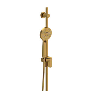 Riobel Handshower Set With 35″ Slide Bar and 3-Function Handshower In Brushed Gold