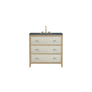 Celeste 36" Single Vanity, Sunwashed Oak with Embossed Shagreen