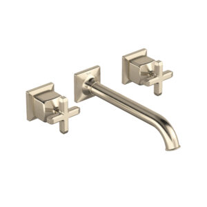 ROHL Apothecary™ Wall Mount Lavatory Faucet Trim In Satin Nickel