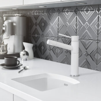 Blanco Diamond SILGRANIT 15" Dual Mount Bar Sink - White - Image 2