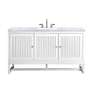 Athens 60" Single Vanity, Glossy White