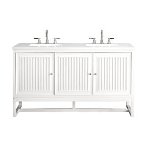 Athens 60″ Double Vanity, Glossy White