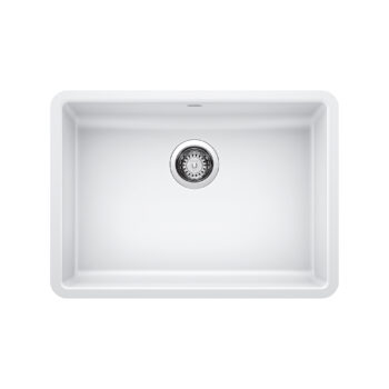 Blanco Precis SILGRANIT 25" ADA Single Bowl Undermount Kitchen Sink - White