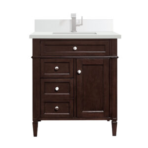 Brittany 30" Single Vanity, Burnished Mahogany