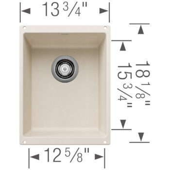 Blanco Precis SILGRANIT 13" Undermount Bar Sink - Soft White - Image 5