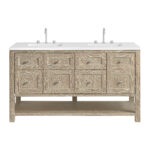 Breckenridge 60" Double Vanity, Whitewashed Oak