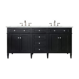 Brittany 72" Double Vanity, Black Onyx