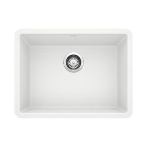 Blanco Precis SILGRANIT 24″ Single Bowl Undermount Kitchen Sink – White