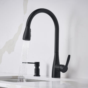 Blanco Atura Pull-Down Dual-Spray Kitchen Faucet 1.5 GPM - Matte Black - Image 4