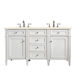 Brittany 60" Double Vanity, Bright White Vanity