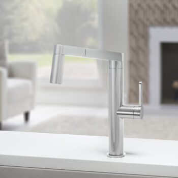 Blanco Panera Low Arc Pull-Out Dual-Spray Kitchen Faucet 1.5 GPM - Stainless Steel - Image 10