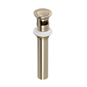 ROHL Lavatory Push Drain With Overflow In Satin Nickel
