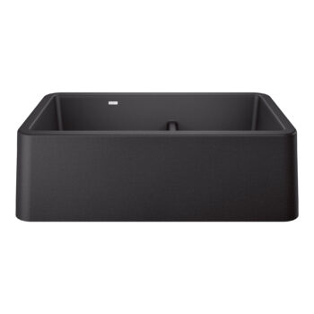 Blanco Ikon SILGRANIT 33" Double Bowl Apron-Front Farmhouse Sink with Low Divide - Anthracite