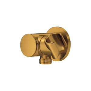 Riobel Handshower Outlet With Holder In Brushed Gold