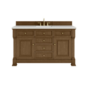 Brookfield 60" Single Vanity, Honey Oak