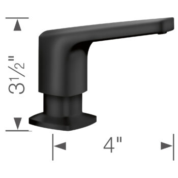 Blanco Rivana Soap Dispenser - Matte Black - Image 4