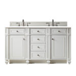 Bristol 60" Double Vanity, Bright White