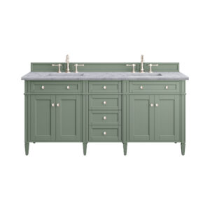 Brittany 72" Double Vanity, Smokey Celadon