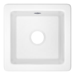 Shaws Lancaster™ 15″ Single Bowl Fireclay Bar/Food Prep Kitchen Sink In White (WH)