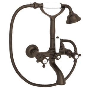 ROHL Exposed Wall Mount Tub Filler In Tuscan Brass