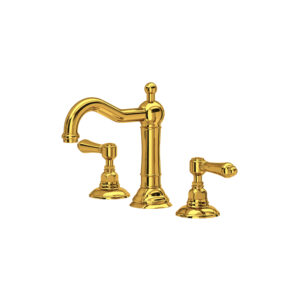 ROHL Acqui® Widespread Lavatory Faucet In Unlacquered Brass