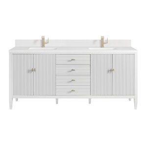 Myrrin 72" Double Vanity, Bright White