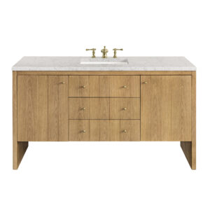 Hudson 60" Single Vanity, Light Natural Oak