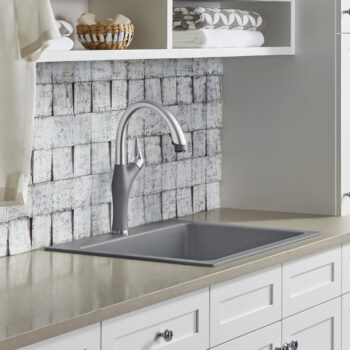 Blanco Liven SILGRANIT 25" Single Bowl Dual Mount Laundry Sink - Metallic Gray - Image 2