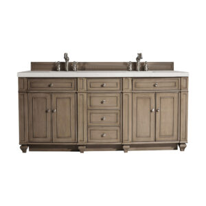 Bristol 72" Double Vanity, Whitewashed Walnut