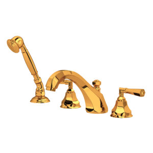 ROHL Palladian® 4-Hole Deck Mount Tub Filler In Italian Brass