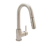 Huntington Brass Single Hole Kitchen Pull-Down Faucet In Pvd Satin Nickel