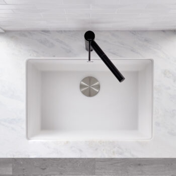 Blanco Precis SILGRANIT 27" Single Bowl Undermount Kitchen Sink - White - Image 4