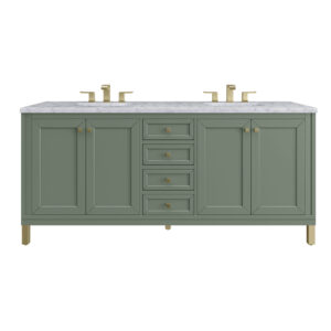 Chicago 72" Double Vanity, Smokey Celadon