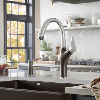 Blanco Artona Pull-Down Dual-Spray Kitchen Faucet 1.5 GPM - PVD Steel/Café - Image 2