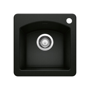Blanco Diamond SILGRANIT 15" Dual Mount Bar Sink - Coal Black