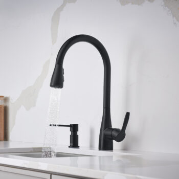 Blanco Atura Pull-Down Dual-Spray Bar Faucet 1.5 GPM - Matte Black - Image 3