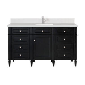 Brittany 60" Single Vanity, Black Onyx