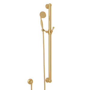 ROHL Handshower Set With 39″ Grab Bar and Single Function Handshower In Italian Brass