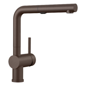 Blanco Linus Low Arc Pull-Out Dual-Spray Kitchen Faucet 1.5 GPM – Café