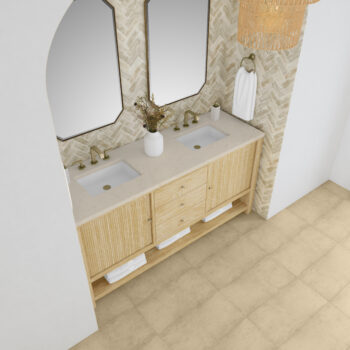 Marigot 72" Double Vanity, Sunwashed Oak w/ 3 CM Eternal Marfil Quartz Top - Image 5