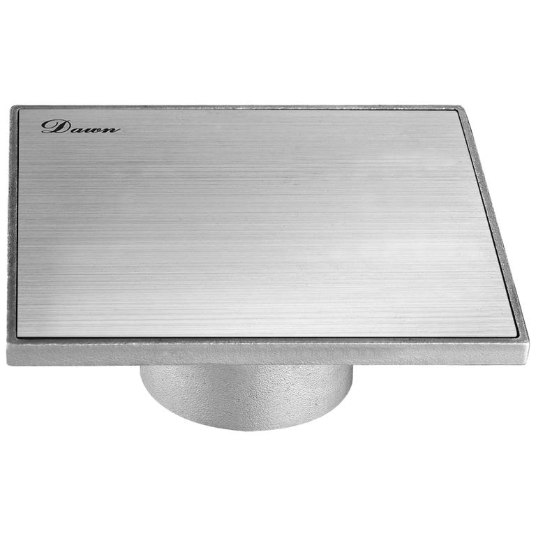 Dawn® Volga River Series - Square Shower Drain 5"L In Polished satin