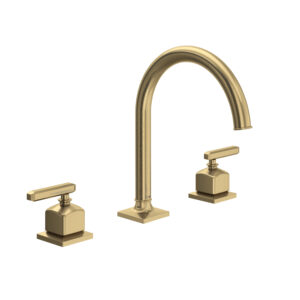 ROHL Apothecary™ Widespread Lavatory Faucet With C-Spout In Antique Gold