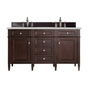 Brittany 60" Double Vanity, Burnished Mahogany
