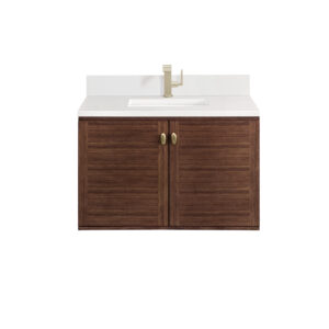 Amberly 36" Single Vanity, Mid-Century Walnut