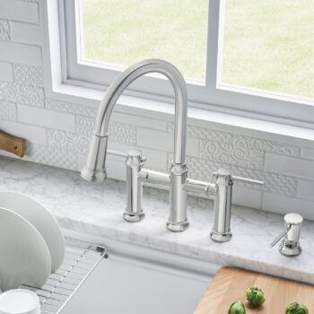 Blanco Empressa Pull-Down Dual-Spray Bridge Faucet 1.5 GPM - Chrome - Image 3